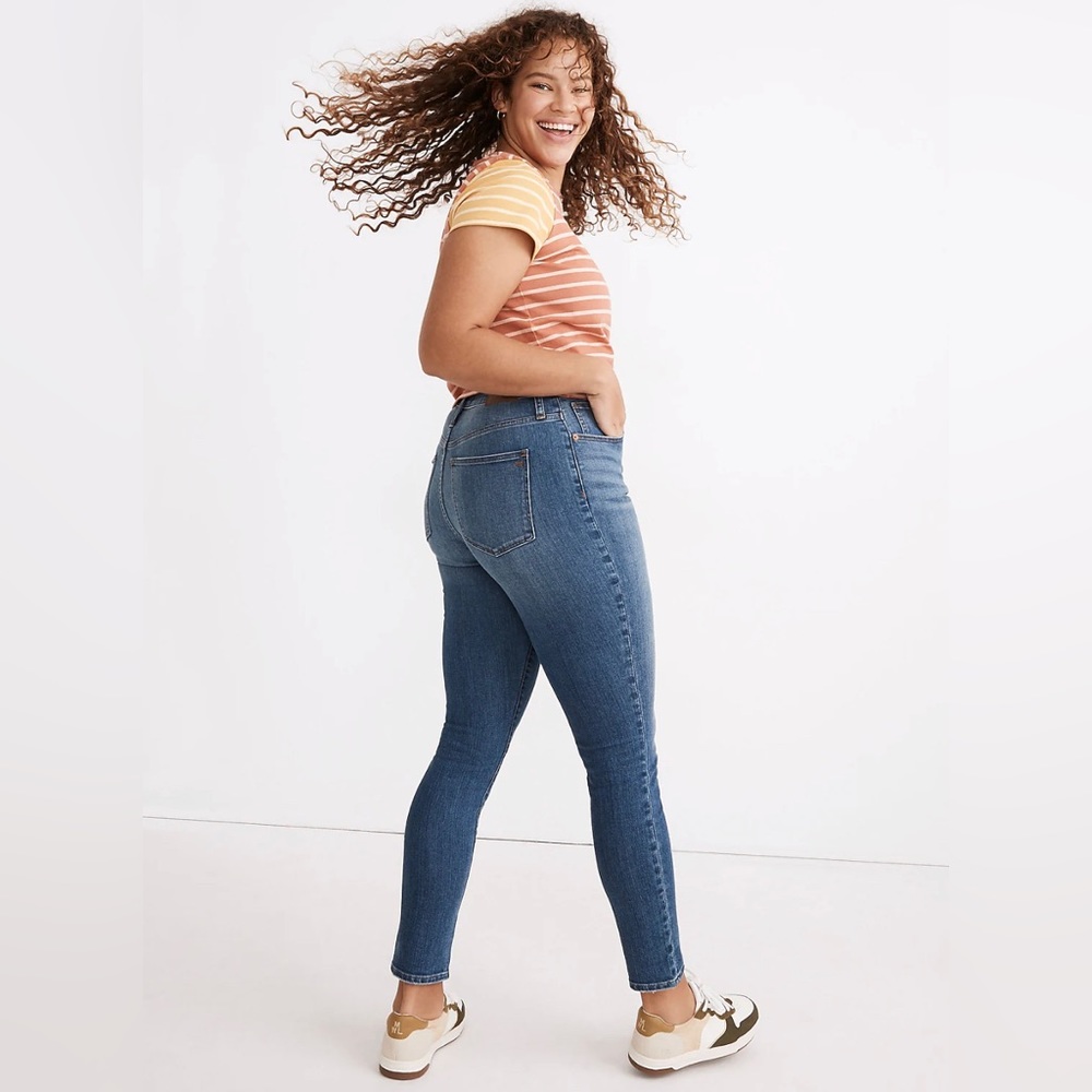 Madewell curvy high rise skinny crop ankle jeans 33 - Picture 3 of 9